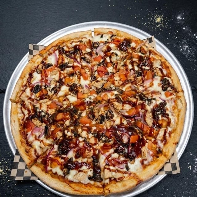 BBQ Chicken Pizza.